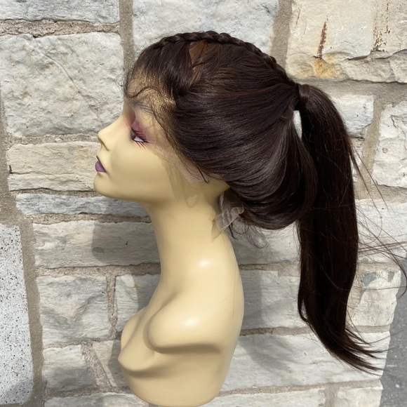 Long Brown mix Wig soft Braid swisslace lacefront 2022 - Picture 7 of 7